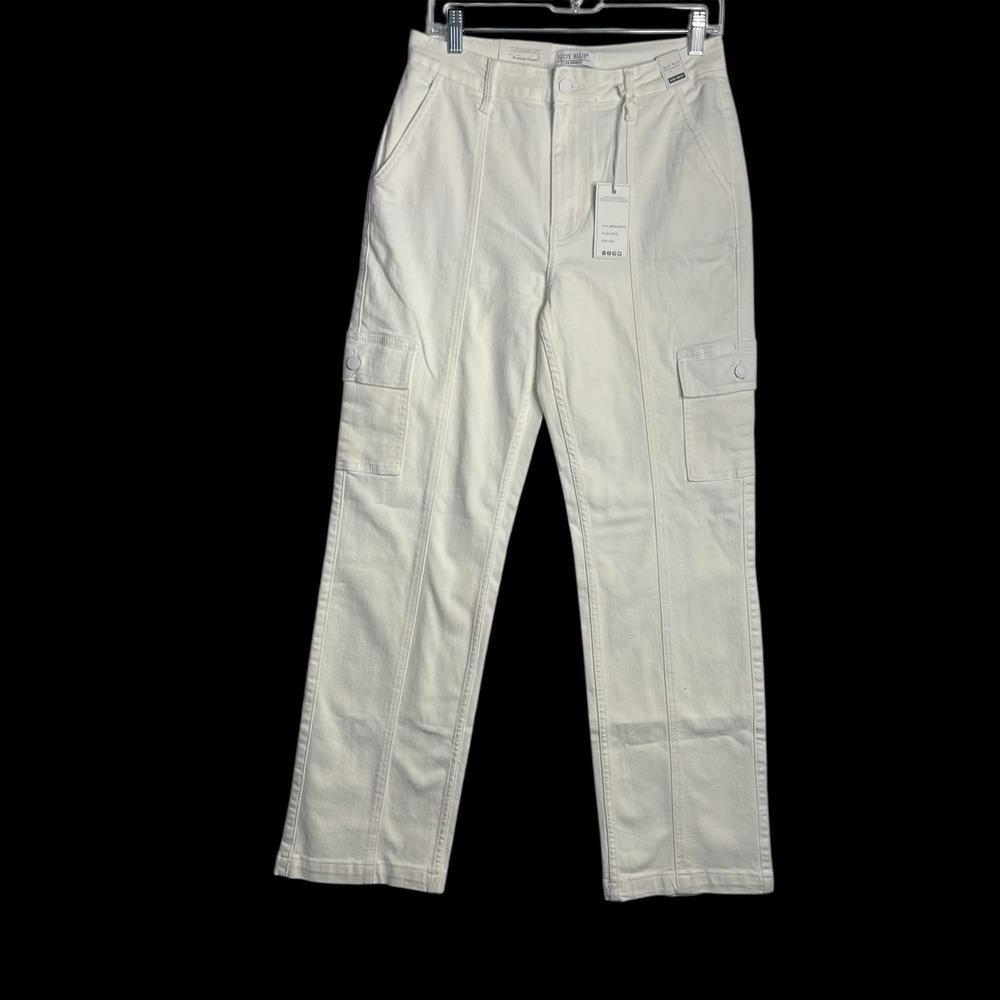 Judy‎ Blue High Waist White Cargo Pants Jeans Womens 29 Stretch Summer Spandex